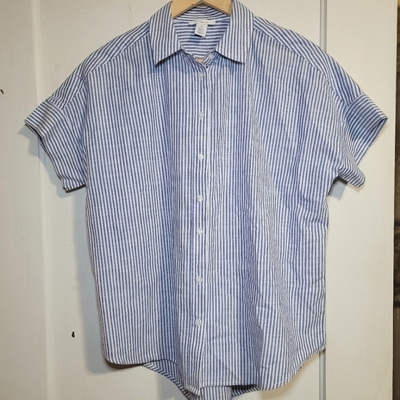 Daily Ritual Button Down Cotton  Striped Shirt Small - Picture 3 of 7